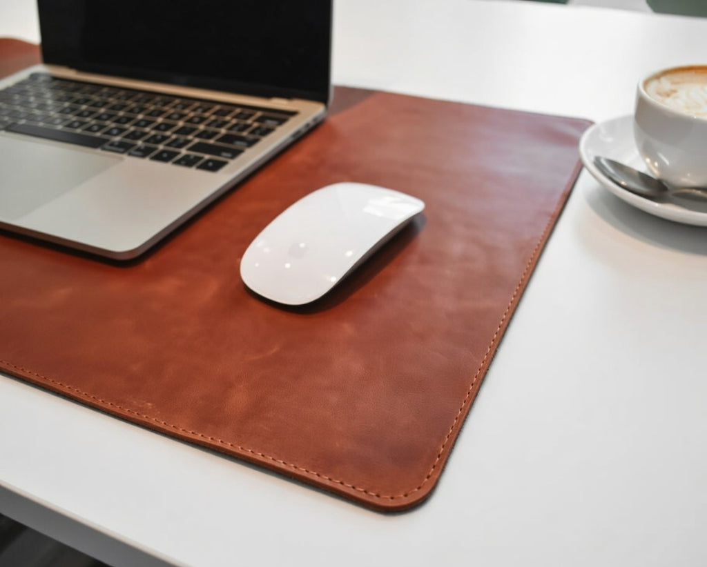 Grand Tapis de Bureau en Cuir PU – 2 Tailles Disponibles | Protection Ordinateur, Clavier et Souris